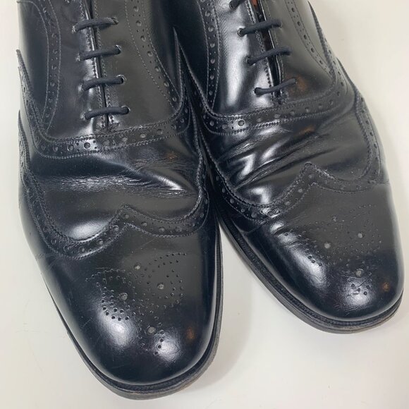 Moss Bros Covent Garden Men’s Oxford Black Brogue Old Money Loafers Size 10 - Picture 7 of 10